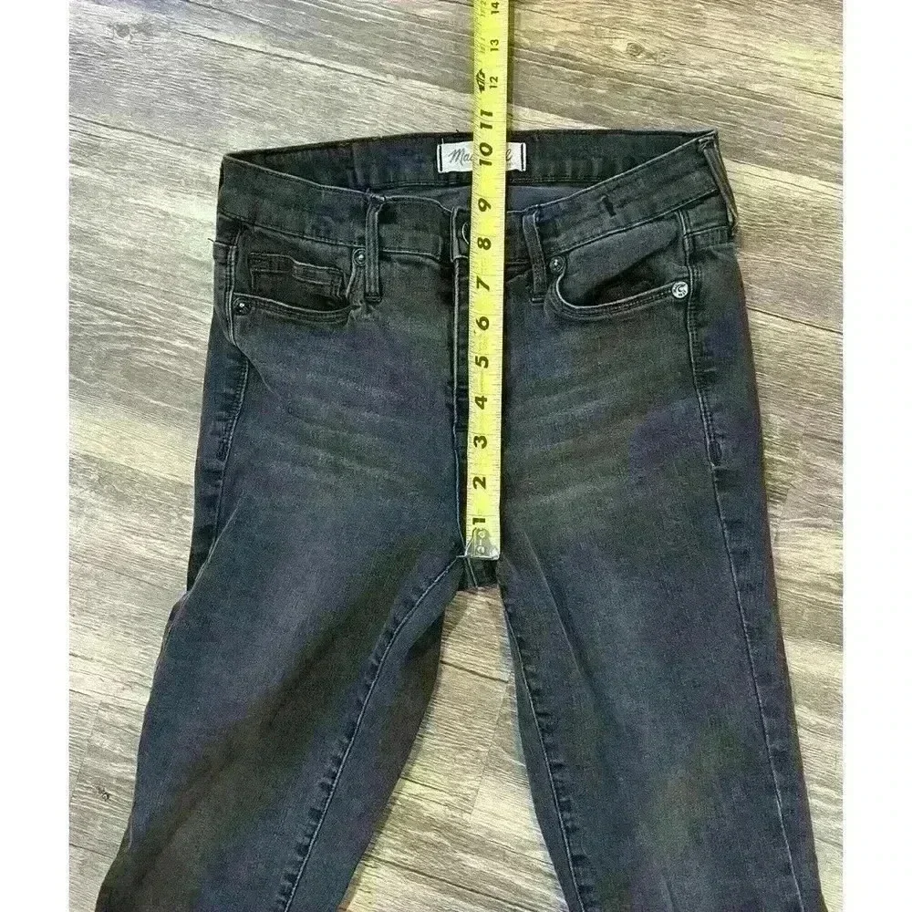 Madewell 9” Mid-Rise Black Skinny Cropped Jeans Sz 25